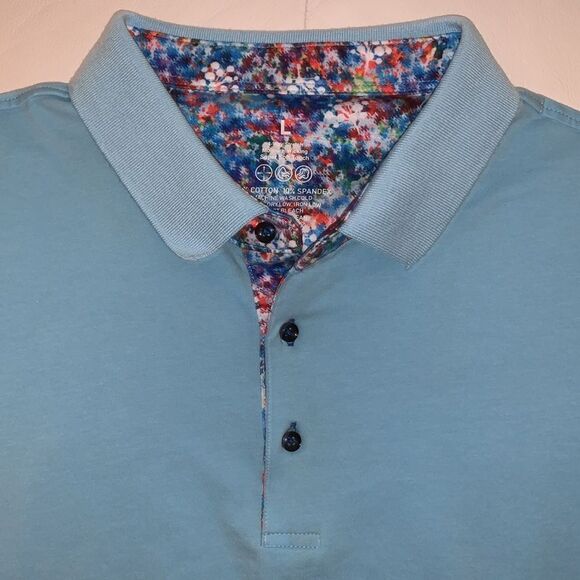 Men’s Polo Golf Shirt 4 -Way Stretch Moisture Wicking Super Soft Touch Size L - Picture 1 of 8